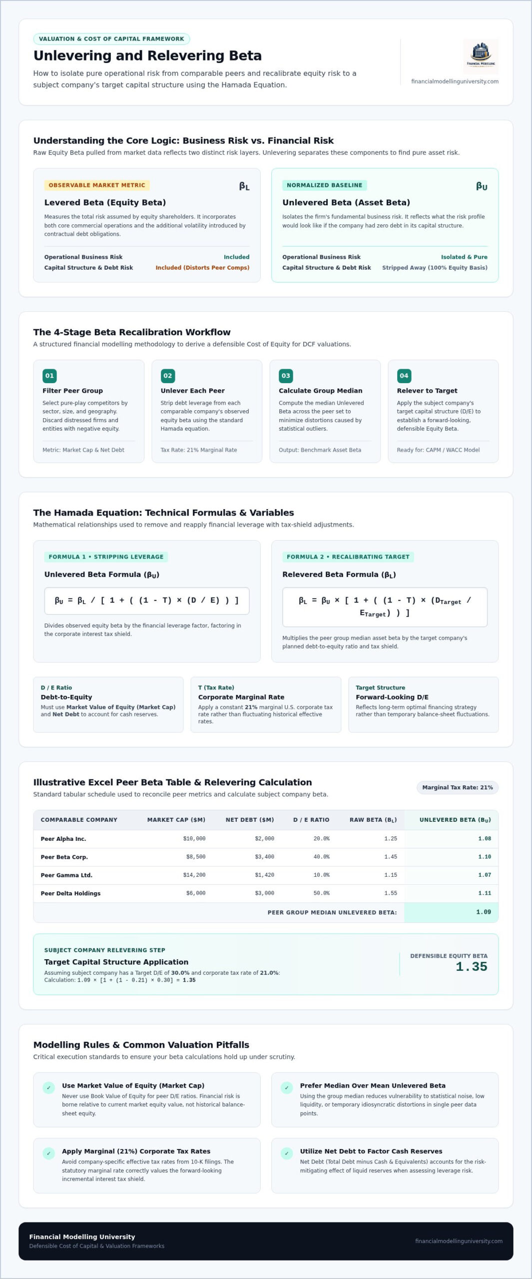 Unlevering and Relevering Beta: The Institutional Guide to Risk Recalibration (2026)